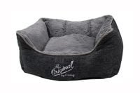 Cuna para Mascotas Vintage Terciopelo Gris