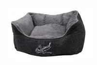 Cuna para Mascotas Vintage Terciopelo Gris