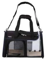 Transportín Transparente Negro y Azul Marino