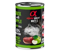 alpha spirit pato con manzana - comida humeda para perros