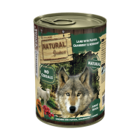 natural greatness lata cordero y papaya perro