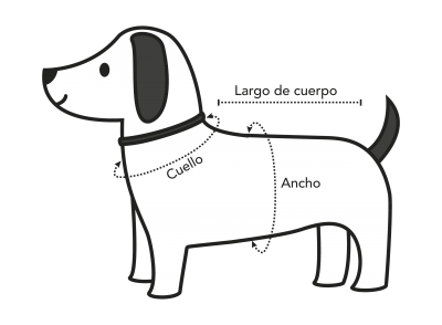 como medir a tu perro para la ropa