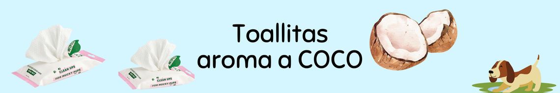 toallitas humedas para perros olor coco