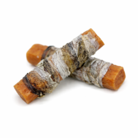 mini wraps de salmón para perros