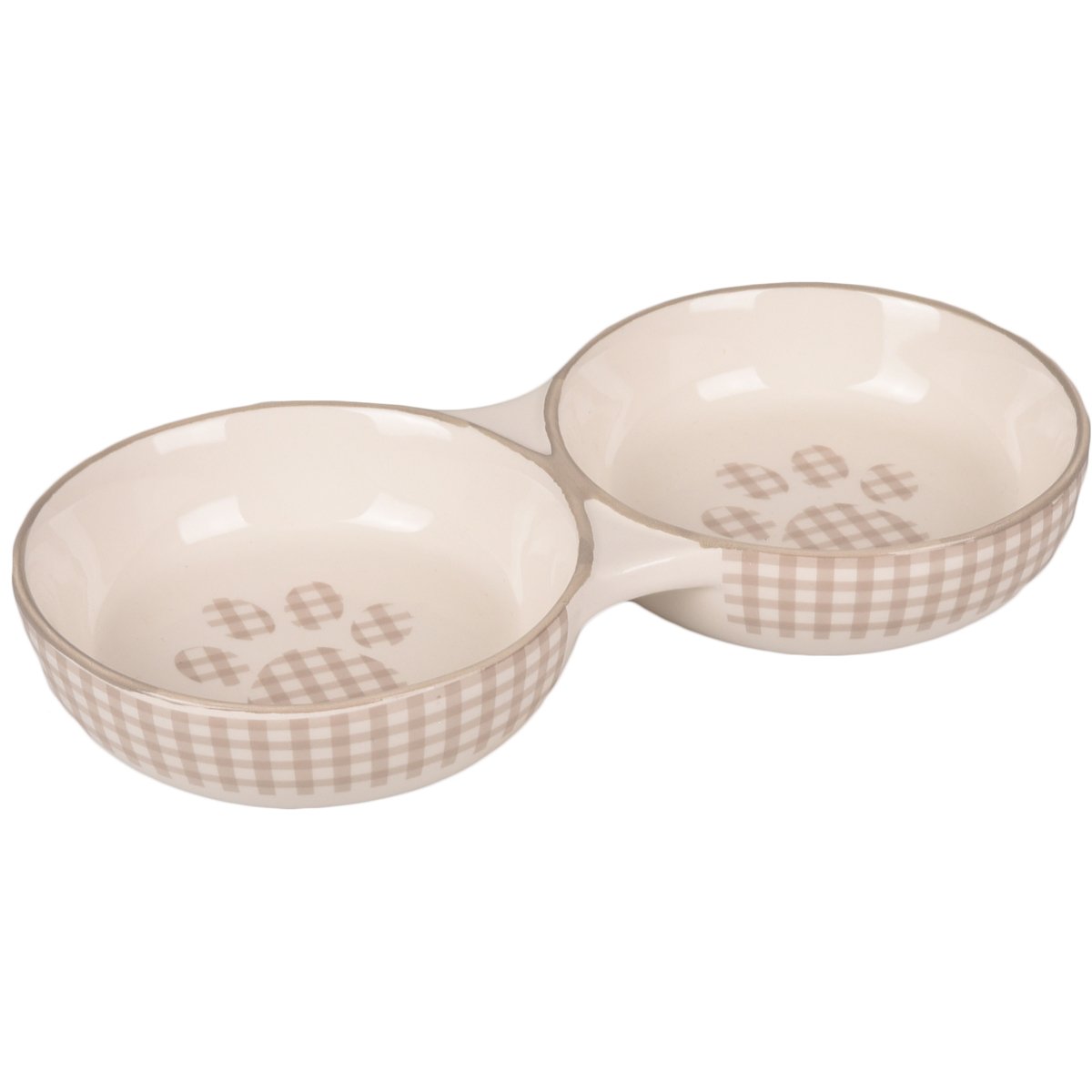 Comedero doble de cerámica para perros y gatos Comedero doble de cerámica para perros y gatos