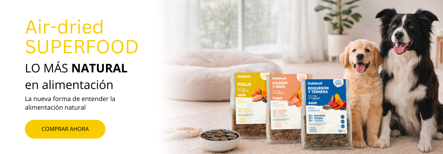 Variedad de menús y snacks Hobbitalf para perros