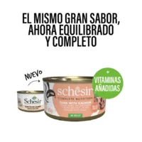 Schesir Atún y Salmón 85 gr - Alimento Completo Gatos