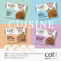 Guiso para gatos Catit Cuisine – Pollo con Calabaza formatos