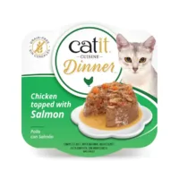 Tarrina de Pollo y Salmón Doble Capa para Gatos - Catit Cuisine Dinner