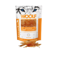 Woolf Snacks Tiras de Pollo y Marisco para Perros y Gatos