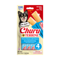 CHURU Terrine Pollo y Queso - Snack Semiblando para perros