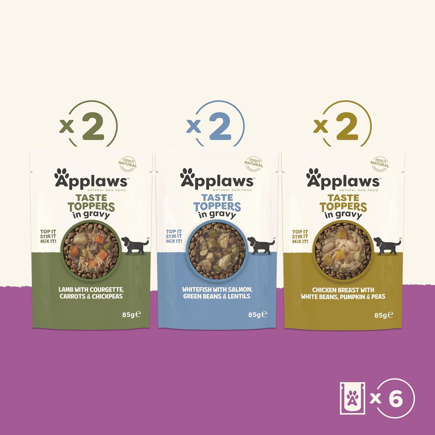Pack Toppers para perros – Multipack 6 sobres Pack Toppers para perros - Multipack 6 sobres