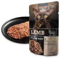 Paté con carne desmechada de cordero & ternera para Gato - Leonardo PULLED