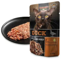 Paté con carne desmechada de pato & ternera para Gato - Leonardo PULLED