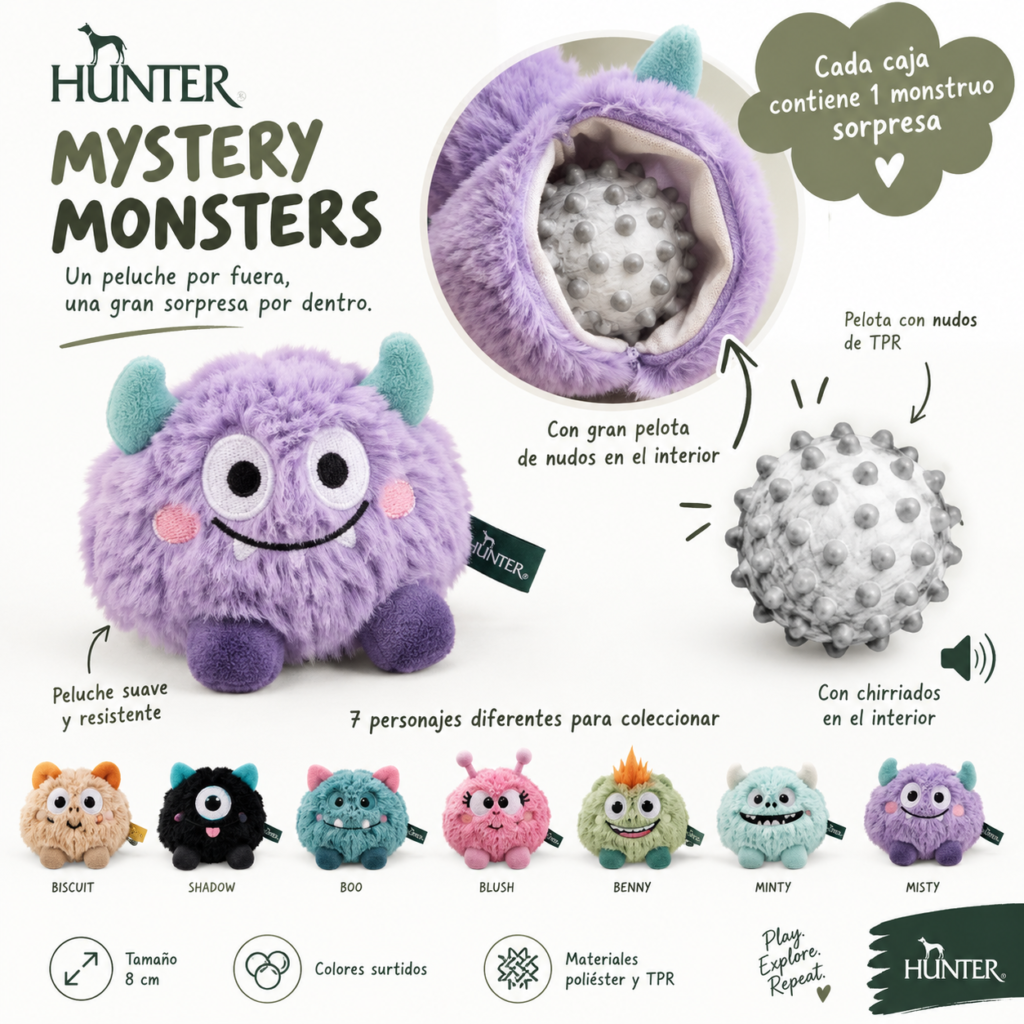 caja sorpresa peluche hunter para perros
