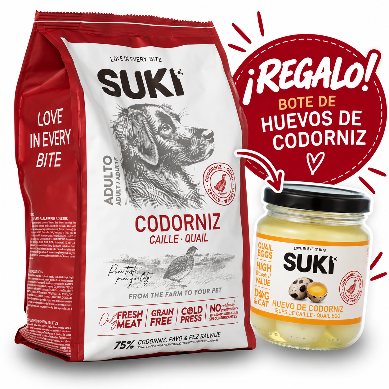 regalo pienso semihumedo perros SUKI