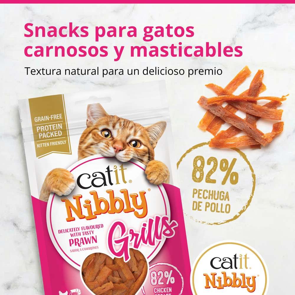 🐱 Catit Nibbly Grills – Pollo y Gambas