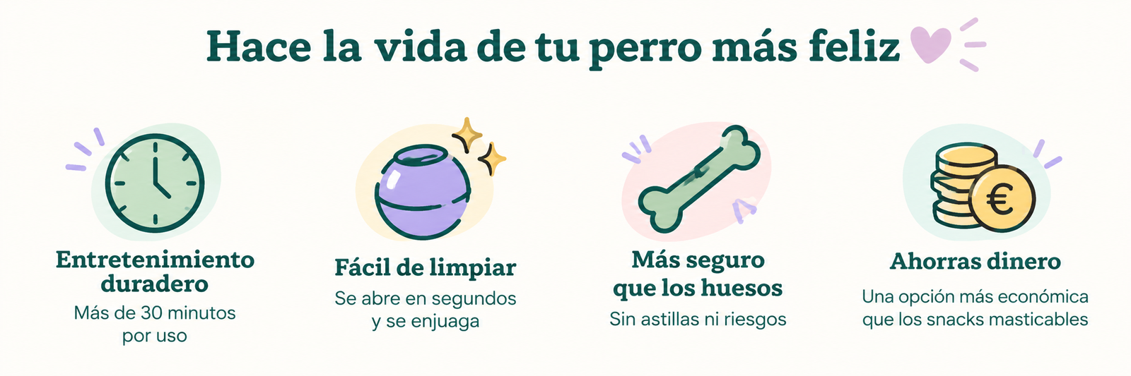 beneficios juguete rellenable para perros